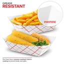Paper Food Boat Tray Size 5.25x3.25x2.25 Inch (Pack Of 50)