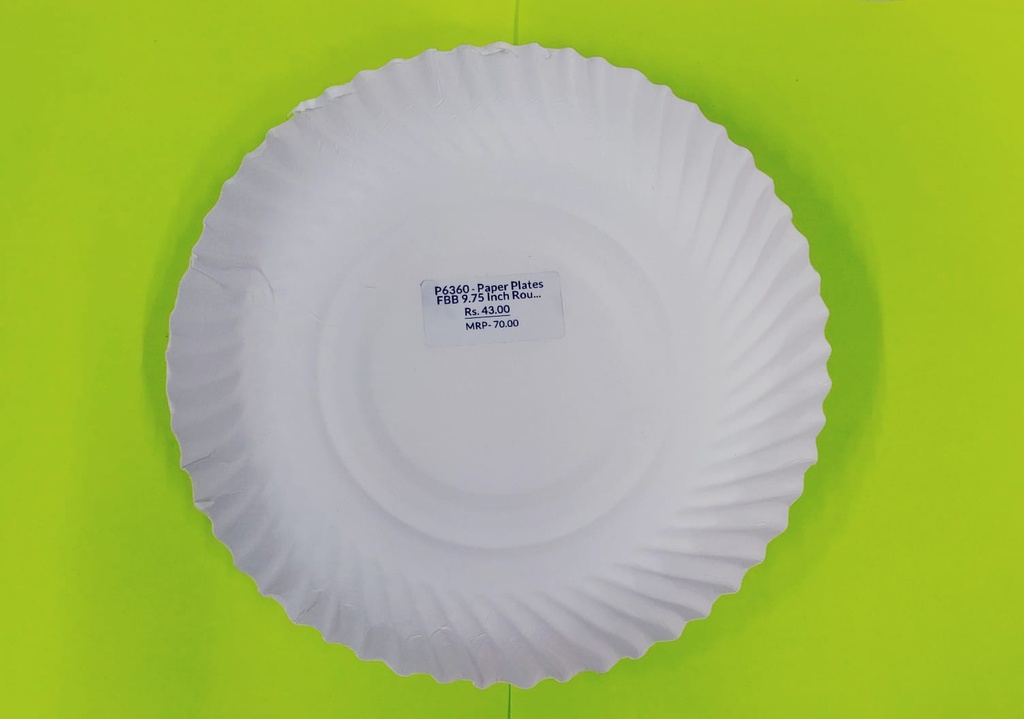 Disposal Plates (No.1) 9.75 Inch Round (Pack Of 25)