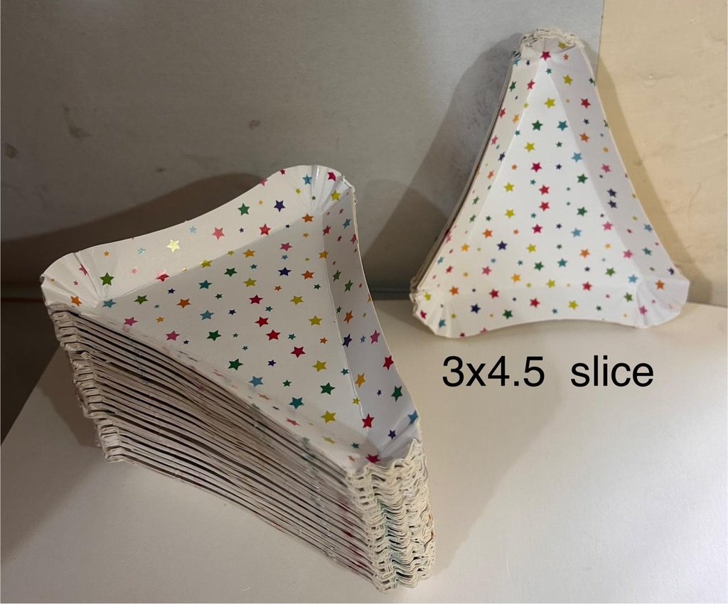 Paper Plates Triangle Multi Print (Pack Of 100)