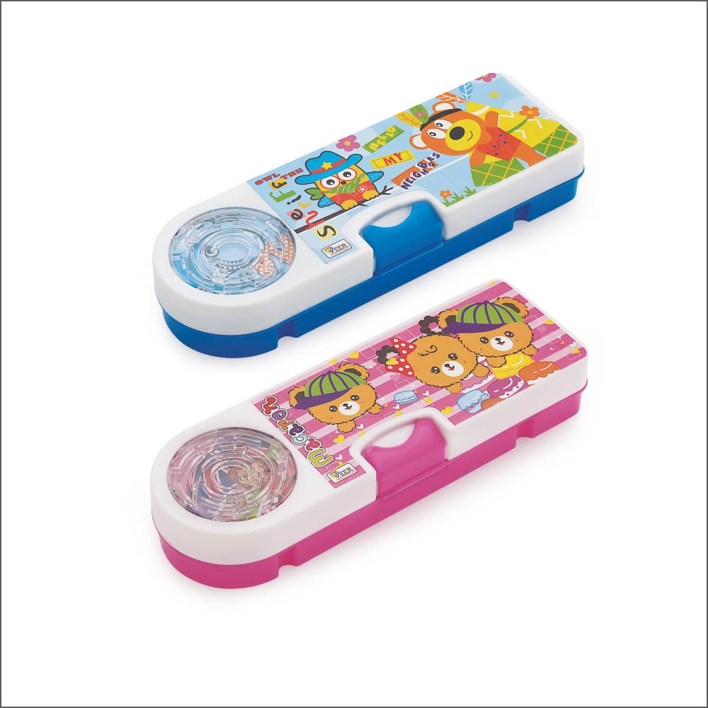 Veer Pencil Box Joyful Ovi Big Game Double Door Compass Box