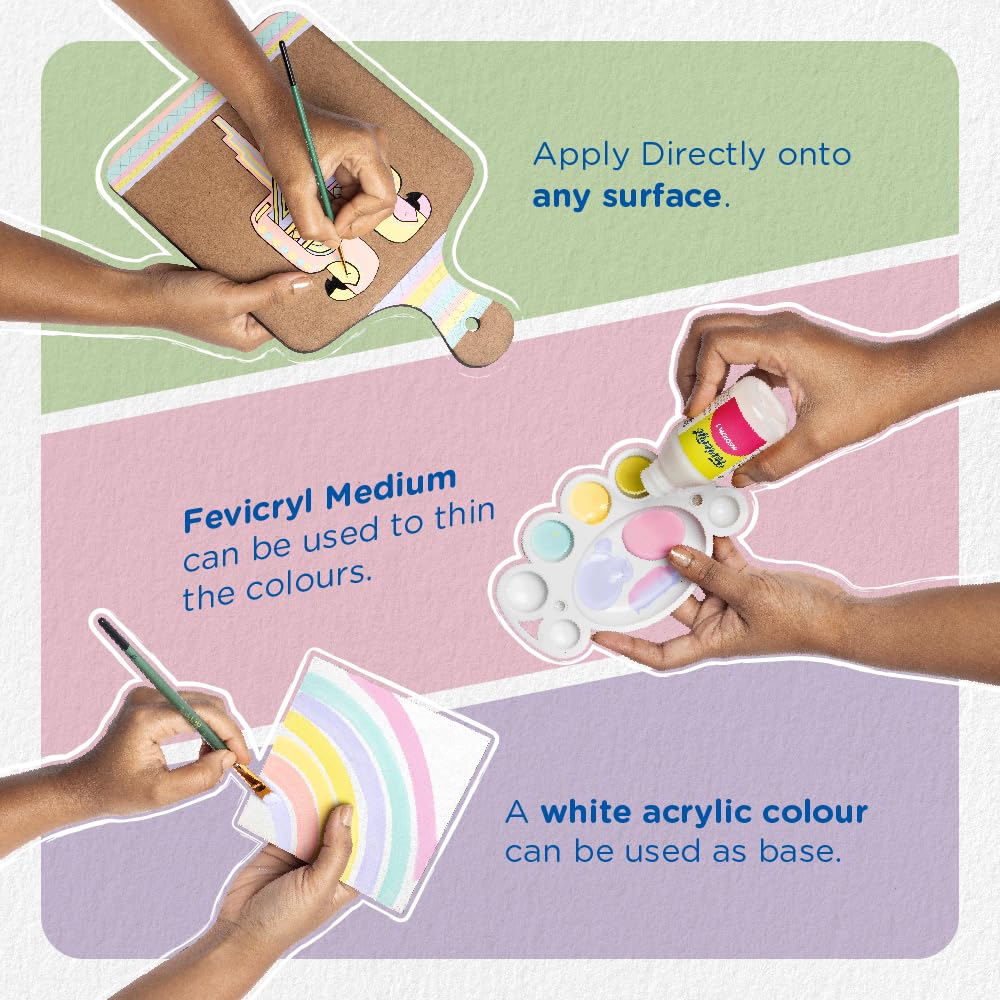 Fevicryl Acrylic Colours Pastel Kit 6 Shades