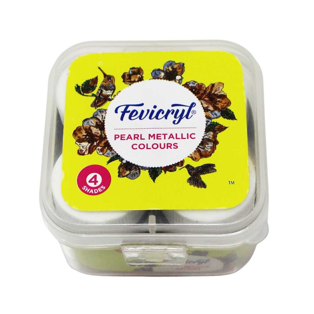 Fevicryl Acrylic Colours Metallic Kit 4 Shades