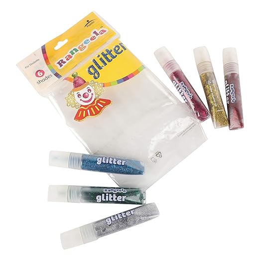 Pidilite Rangeela Paper Glitter Tube 6 Shades