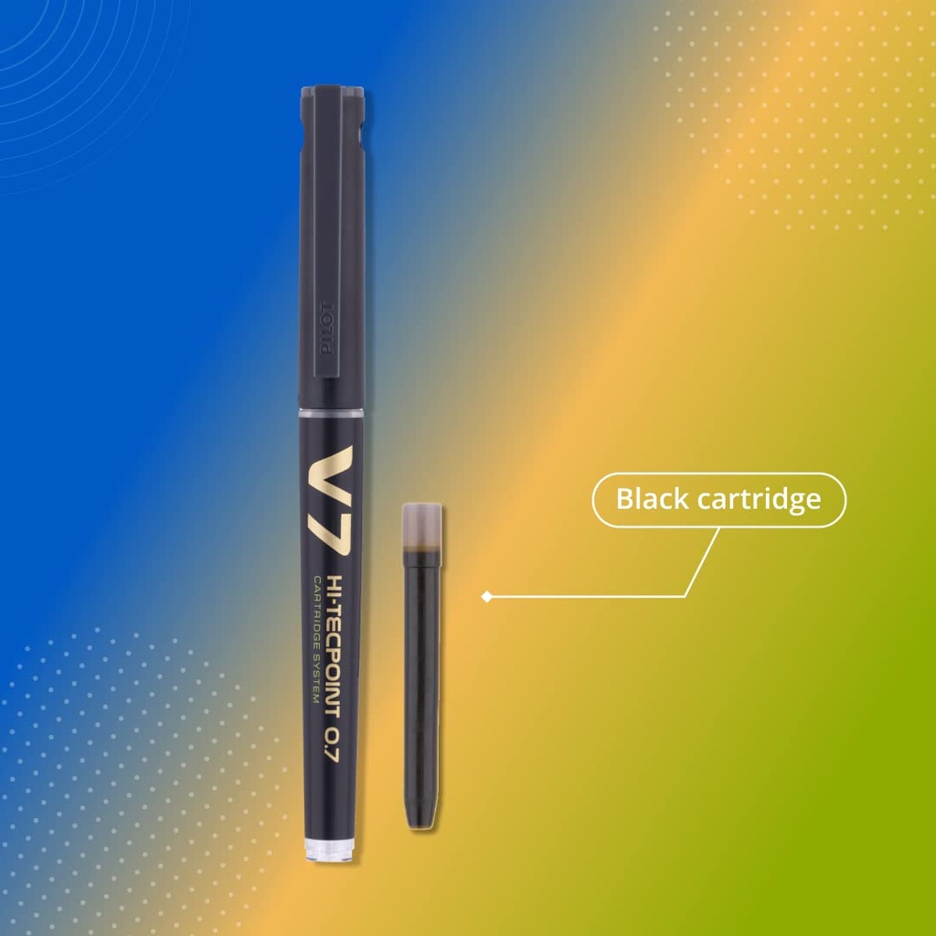 Pilot Pen V7 Refillable 0.7mm Black