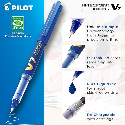 Pilot Pen V7 Refillable 0.7mm Blue