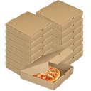 Pizza Box 3 PLY Plan Corrugated Brown 10x10x2 Inch (Pack Of 100)