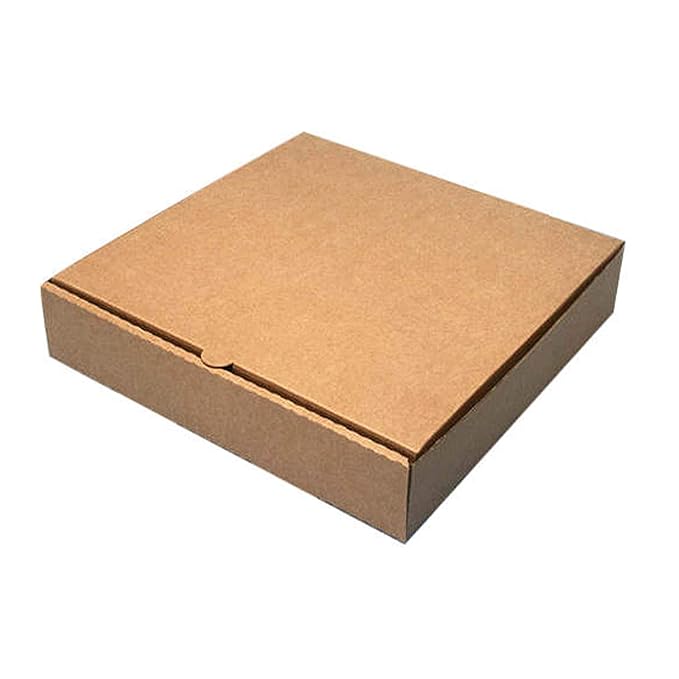 Pizza Box Plan Corrugated Brown 7x7x1.5 Inch (Pack Of 100)