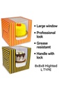 Premium Cake Box Large Window, Size 8x8x8 Inch, Highted Box (Pack Of 25)