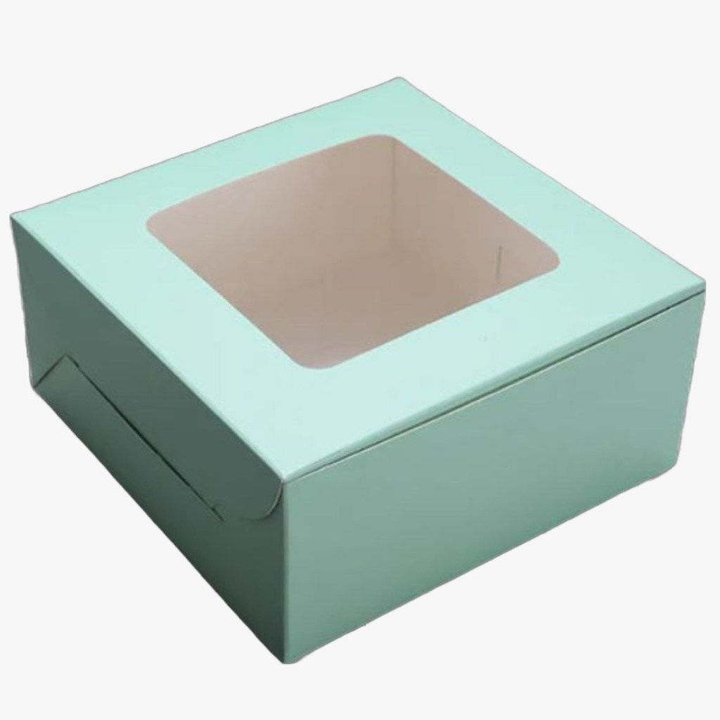 Premium Cake Box Window, Size 10x10x5 Inch For 1kg Cake, (Pack Of 25)