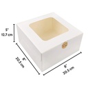 Premium Cake Box Window, Size 8x8x5 Inch, For 500gm Cake (Pack Of 25)
