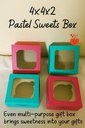 Sweet Box Window 4x4x2 Inch, For 250gm Mithai, Pastel Colour (Pack Of 50)