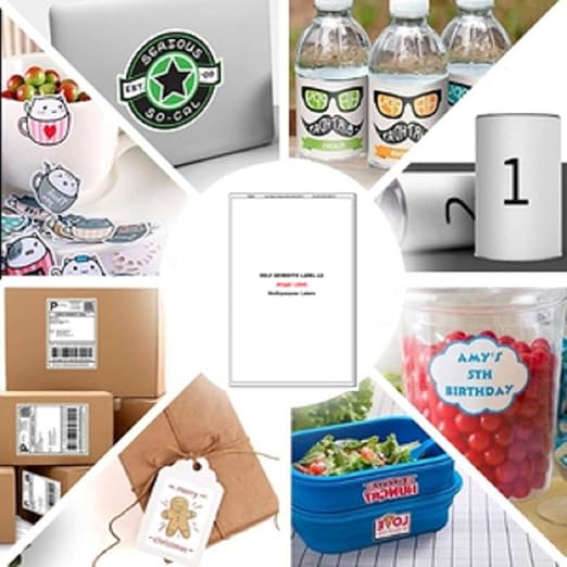NovaJet (Technova) MPL 110, A4 Size 10x35 mm, Multipurpose Label Sticker, White Colour, Pack of 100 Sheets