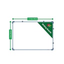 Non Magnetic Double Sided Board 1x1.5 Feet White & Green Board