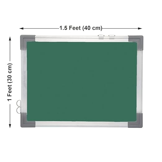 Non Magnetic Double Sided Board 1x1.5 Feet White & Green Board