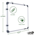 White & Green Board 2x2 Feet Non Magnetic Double Sided Board