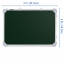 White & Green Board 2x3 Feet Non Magnetic Double Sided Board