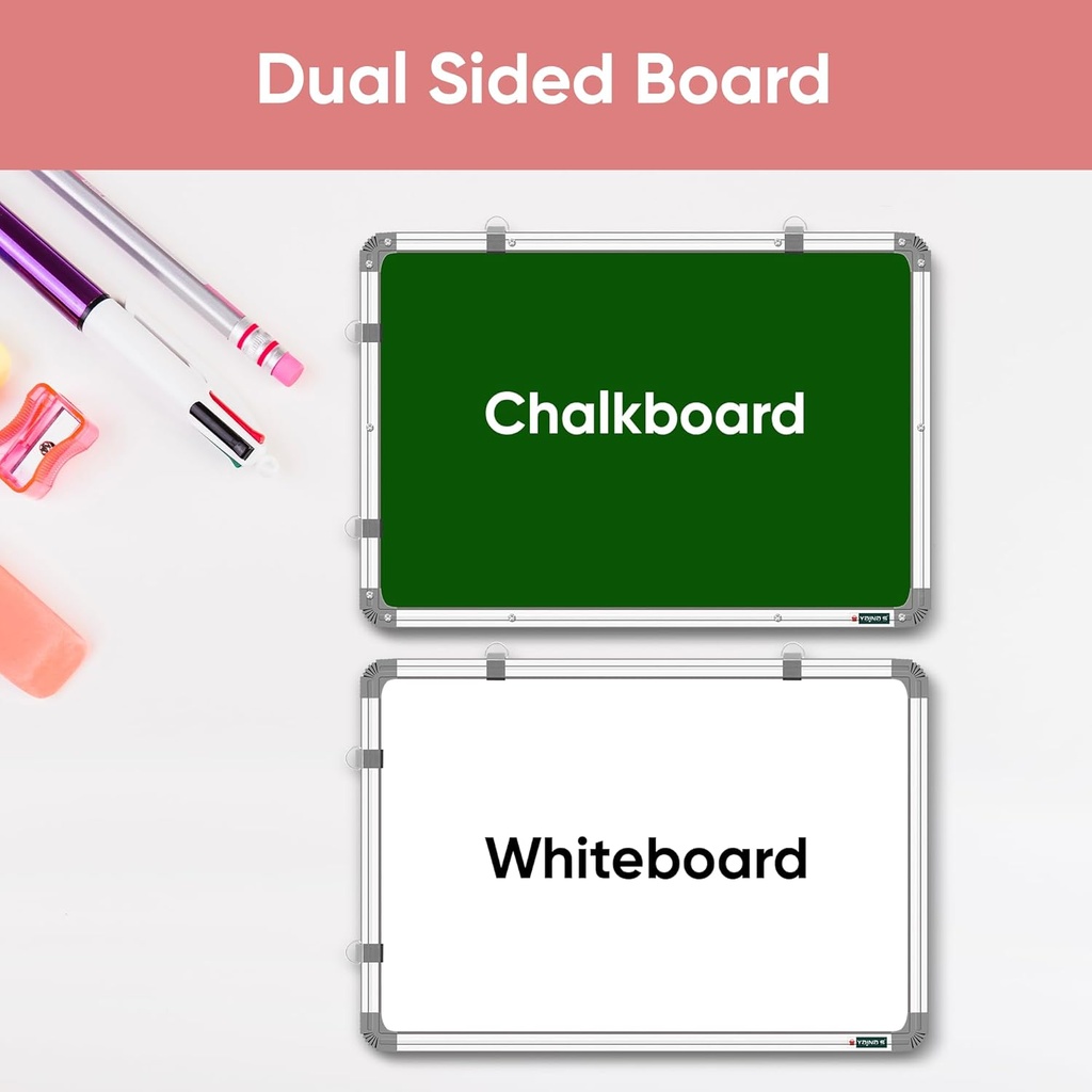 White & Green Board 3x4 Feet Non Magnetic Double Sided Board