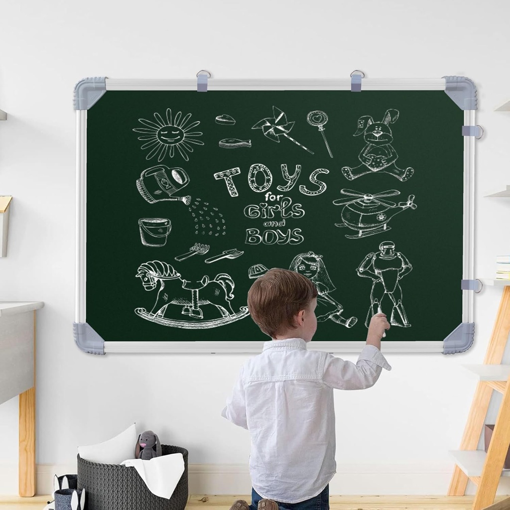 White & Green Board 3x4 Feet Non Magnetic Double Sided Board