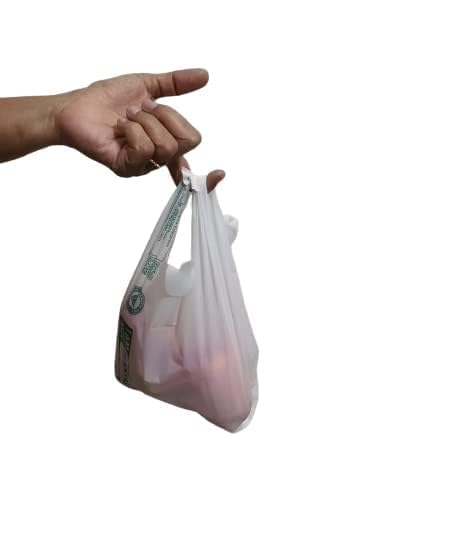 Eco Friendly White 8x10 Biodegradable Carry Bag