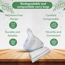 Eco Friendly Handle Bag 8x10 Inch White Colour 1 kg (Polythene Free)