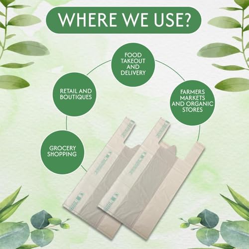 Eco Friendly Handle Bag 8x10 Inch White Colour 1 kg (Polythene Free)