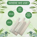 Eco Friendly Handle Bag 8x10 Inch White Colour 1 kg (Polythene Free)