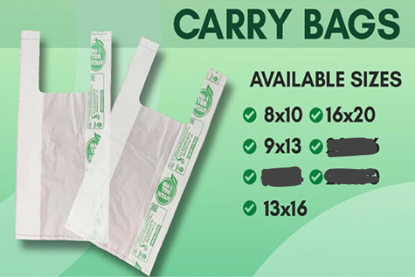 Eco Friendly Handle Bag 8x10 Inch White Colour 1 kg (Polythene Free)