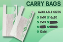Eco Friendly Handle Bag 8x10 Inch White Colour 1 kg (Polythene Free)