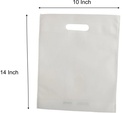 Non Woven D Cut Carry Bag Plain White 8x10 Inch (Pack Of 200)