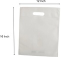 Non Woven D Cut Carry Bag Plain White 8x10 Inch (Pack Of 200)
