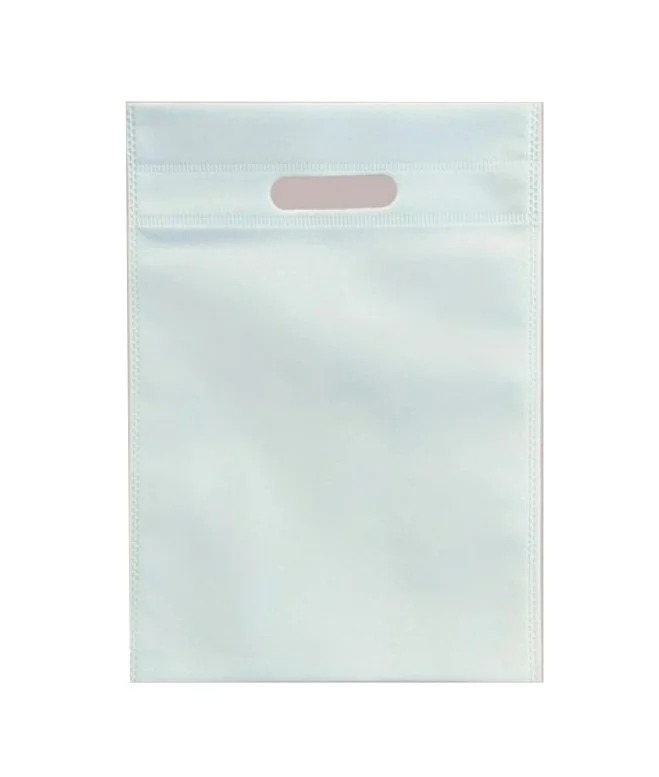 Non Woven D Cut Carry Bag Plain White 10x14 Inch (Pack Of 200)