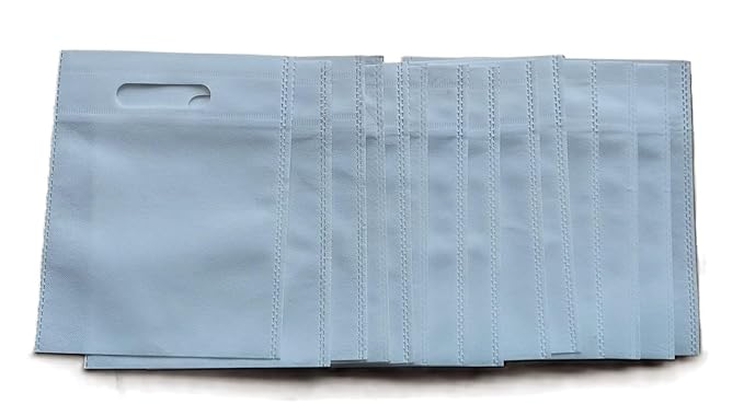 Non Woven D Cut Carry Bag Plain White 8x10 Inch (Pack Of 200)