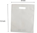 Non Woven D Cut Carry Bag Plain White 8x10 Inch (Pack Of 200)