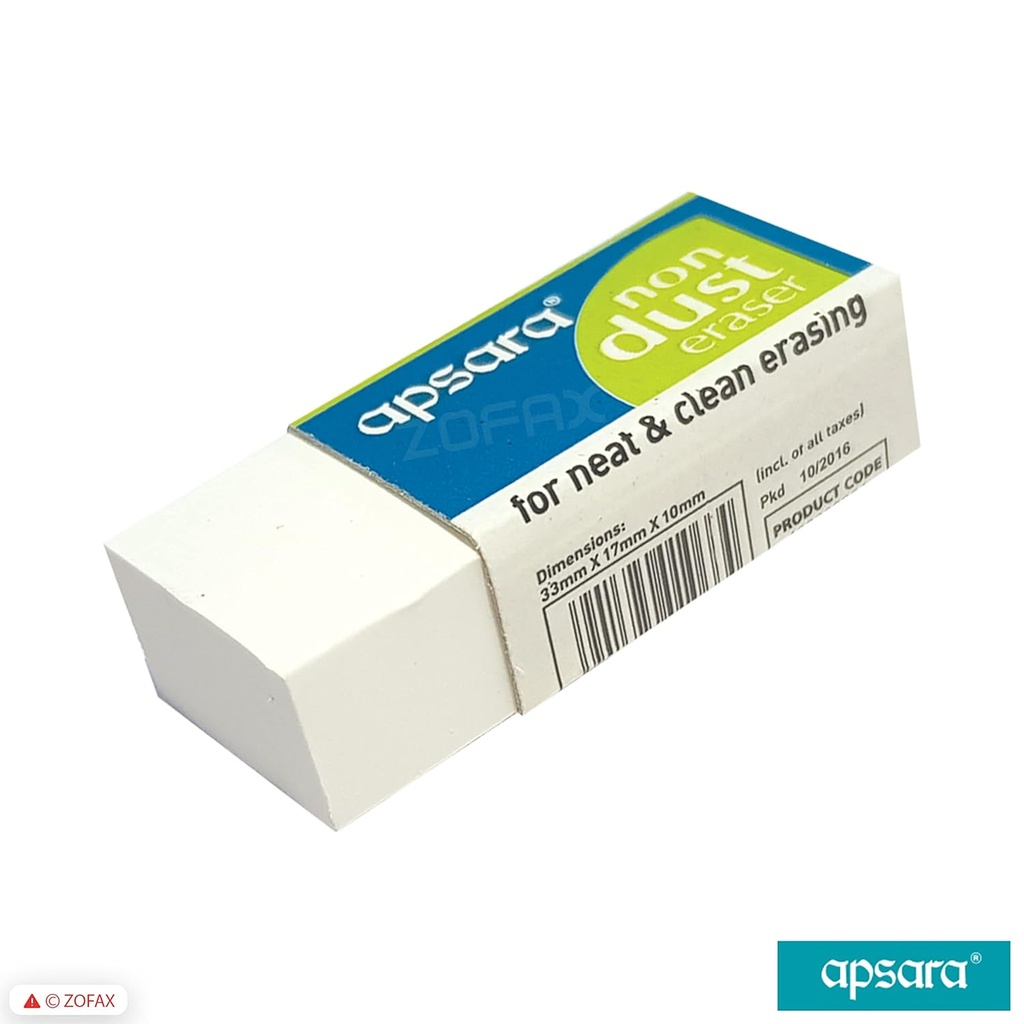 Apsara Non Dust Eraser (Pack Of 20)