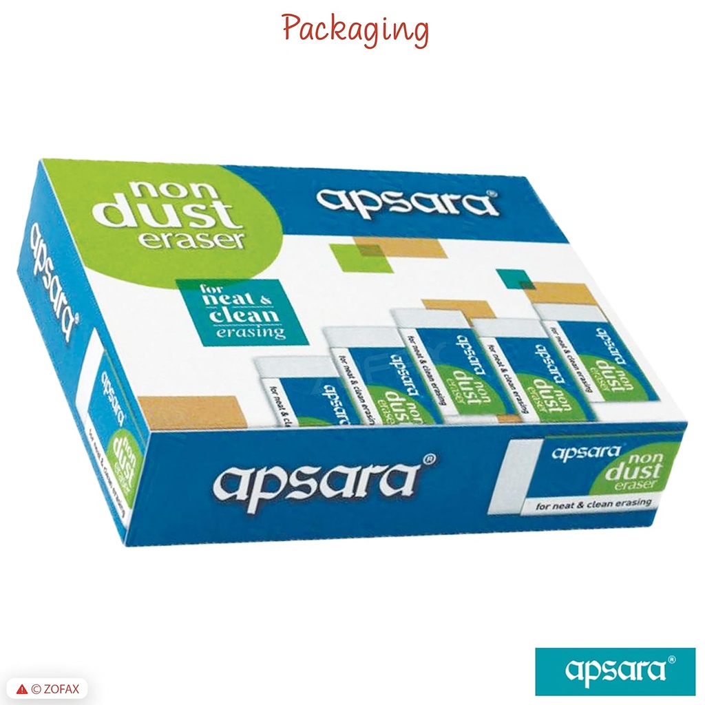 Apsara Non Dust Eraser (Pack Of 20)
