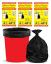 Black Colour Plastic Garbage Bag 19X21 Inch (Dustbin Waste Bag)