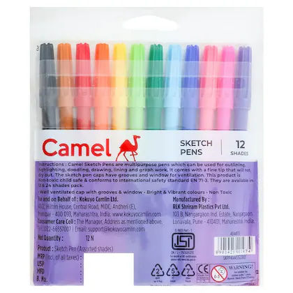 Camel Sketch Pens -12 Shades