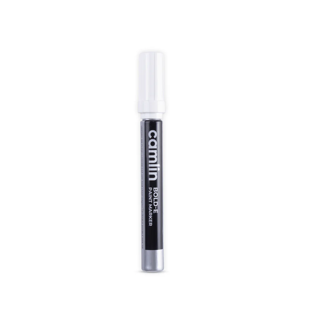 Camlin Bold-E Paint Marker Pen White (Pack Of 10)