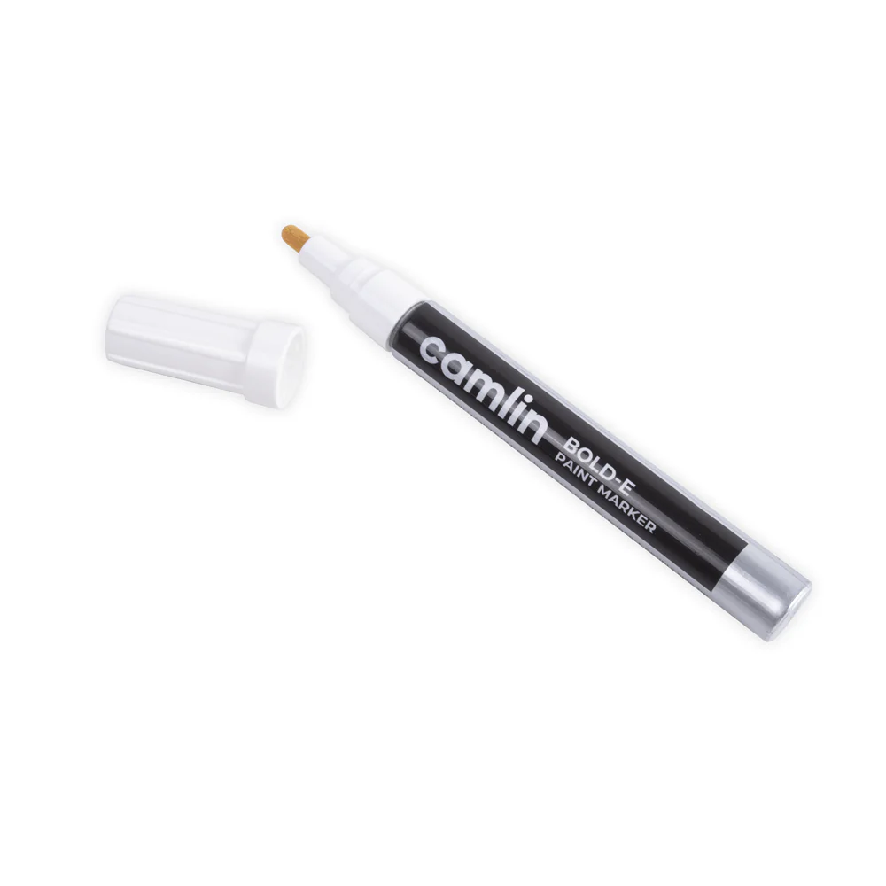 Camlin Bold-E Paint Marker Pen White (Pack Of 10)