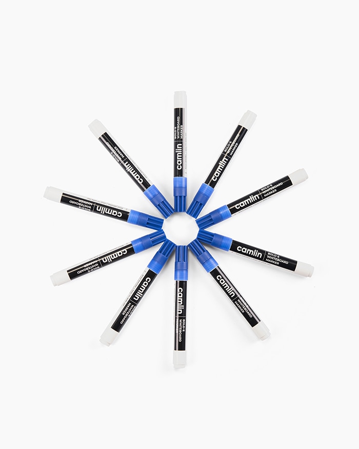 Camlin White Board Marker Blue (Pack Of 10)