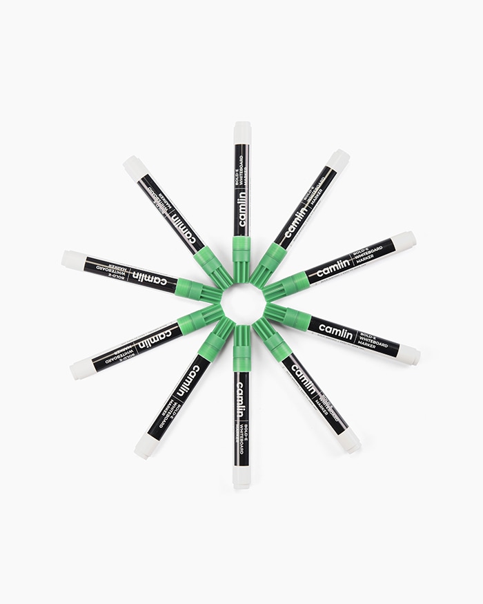 Camlin White Board Marker Green (Pack Of 10)