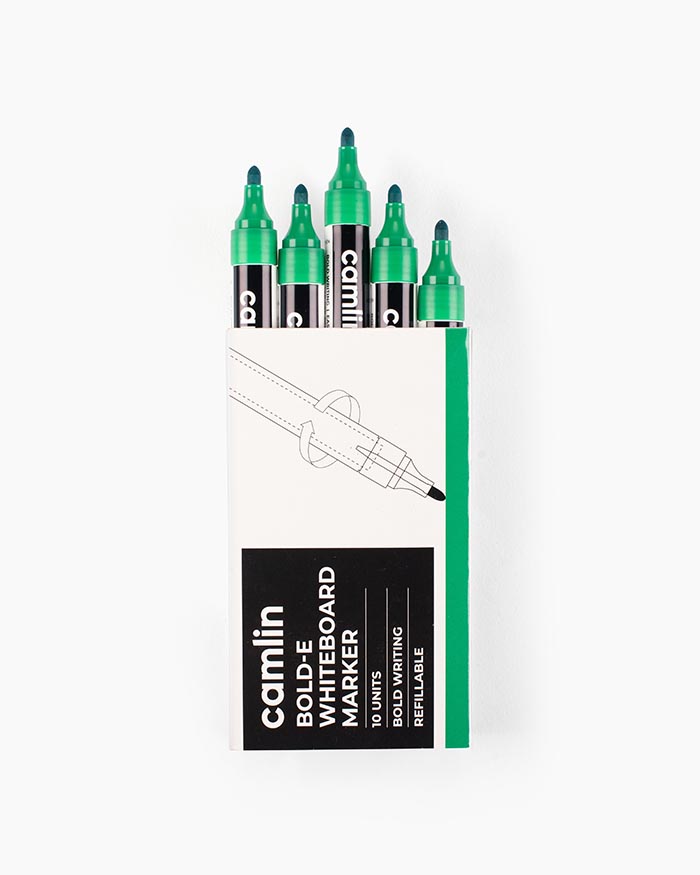 Camlin White Board Marker Green (Pack Of 10)