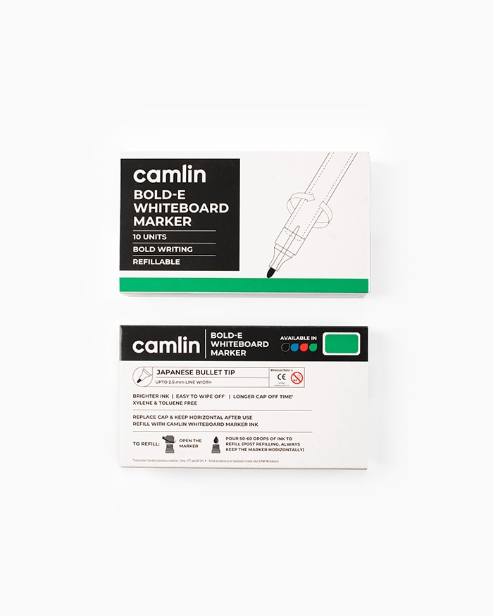 Camlin White Board Marker Green (Pack Of 10)