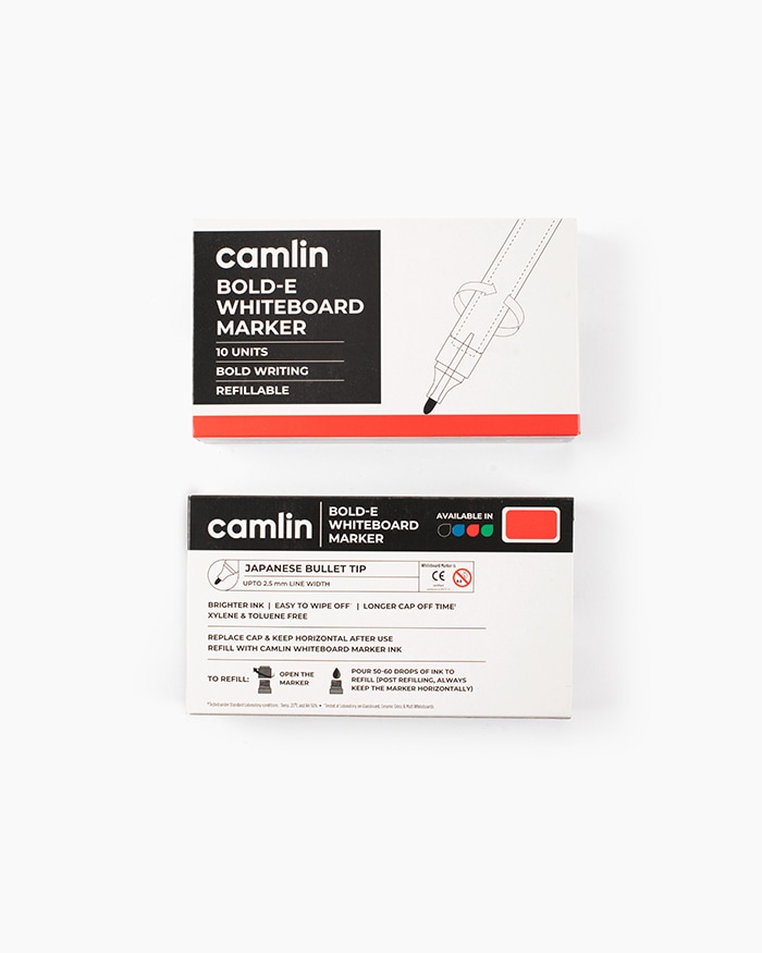 Camlin White Board Marker Red (Pack Of 10)