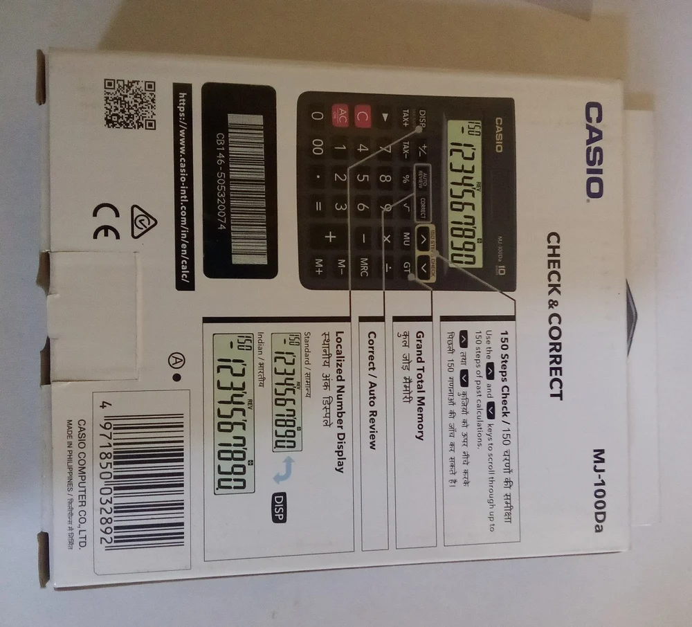 Casio Calculator MJ-100DA (10 Digits)