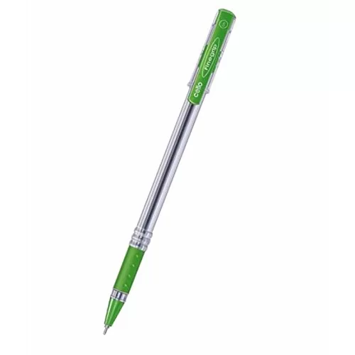 Cello Finegrip Ball Pen Green 0.7mm (Pack Of 5)