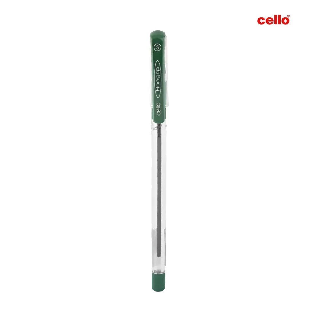 Cello Finegrip Ball Pen Green 0.7mm (Pack Of 5)
