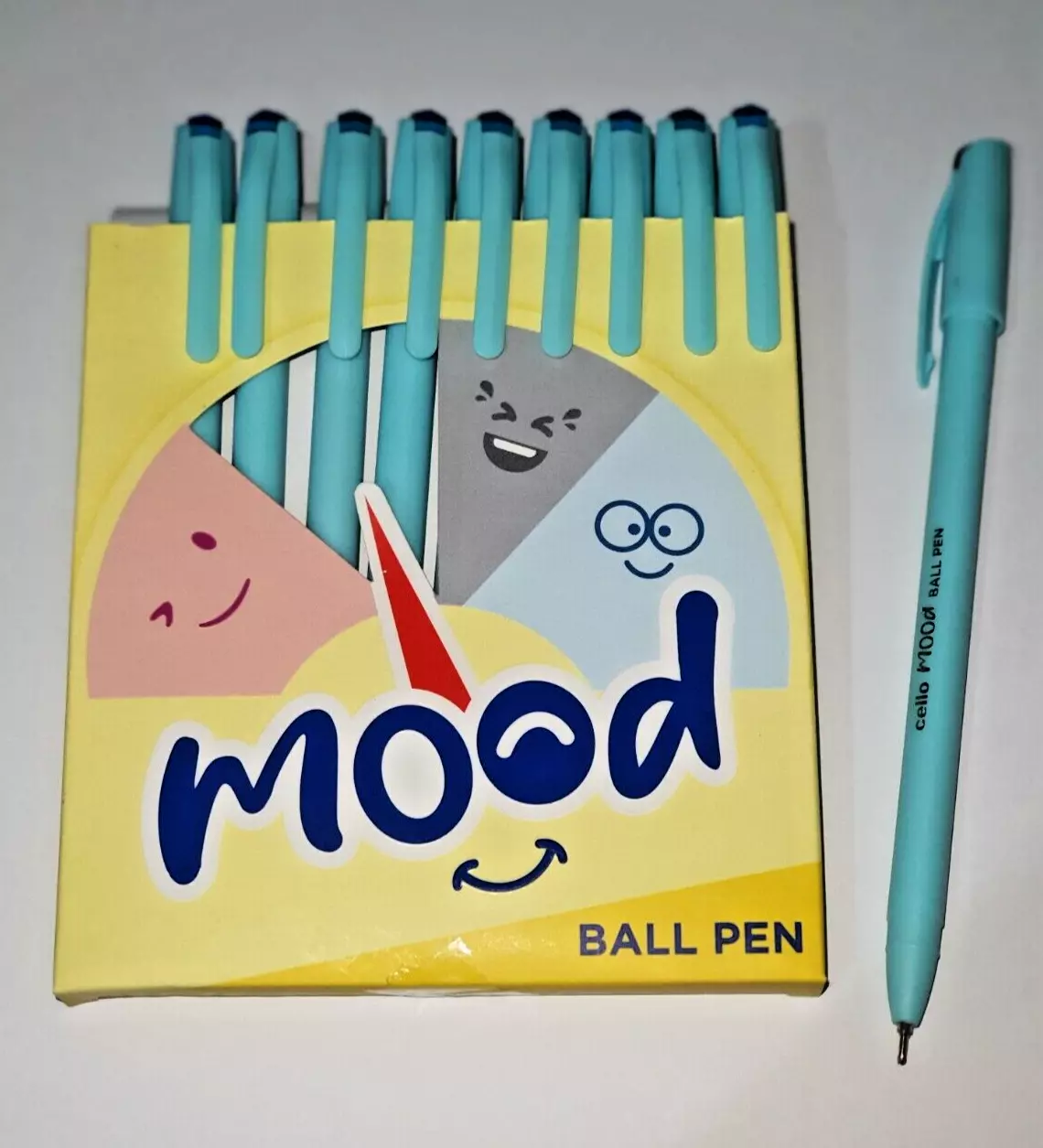 Cello Mood Ball Pen Blue 0.7mm (Pack Of 10)