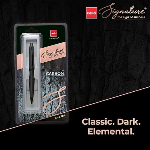 Cello Signature Carbon Ball Pen Blue 0.7mm