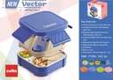 Cello Vector Insulated Lunch Box with 2 Containers Stainless Steel Inner